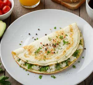 Az Kalorili Yumurta Akı Omleti