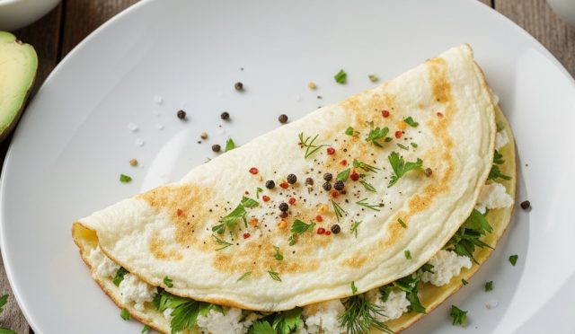 ​Az Kalorili Yumurta Akı Omleti