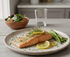 Az Kalorili Lezzet Şöleni: Limonlu ve Kekikli Izgara Somon Fileto