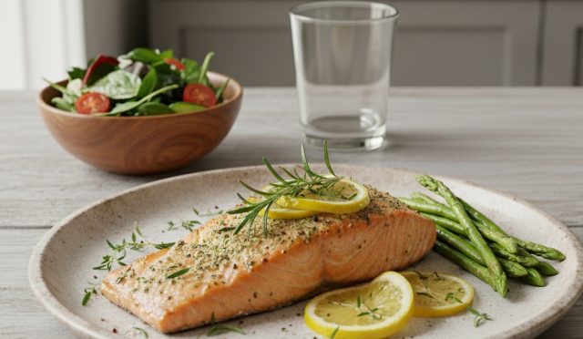 Az Kalorili Lezzet Şöleni: Limonlu ve Kekikli Izgara Somon Fileto