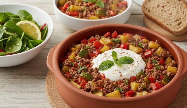 Az Kalorili Sebzeli: Kıymalı ve Kabaklı Hafif Güveç Tarifi