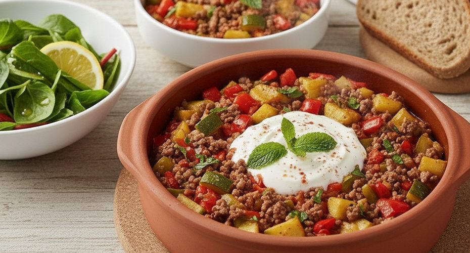 Az Kalorili Sebzeli: Kıymalı ve Kabaklı Hafif Güveç Tarifi